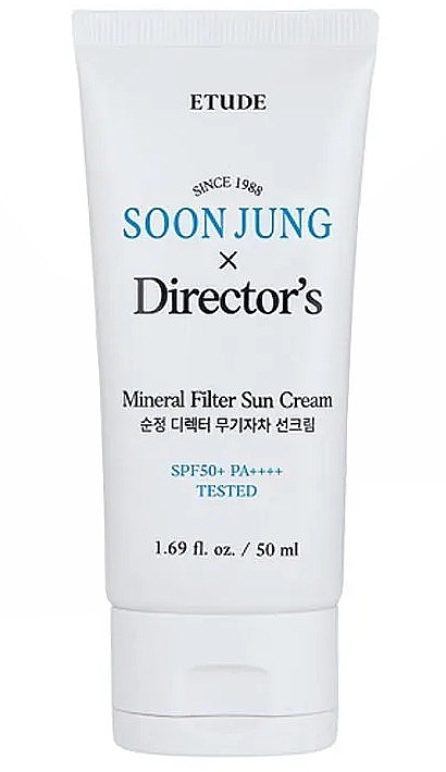 Сонцезахисний крем для обличчя з мінеральним фільтром - Etude House Soonjung & Director’s Mineral Filter Sun Cream SPF50+/PA+++ — фото N1