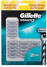 Сменные кассеты для бритья, 20 шт - Gillette Mach3 — фото N1