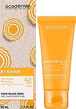 Сонцезахисний флюїд для обличчя - Academie Bronzecran Face Sunscreen Fluid SPF 50+ — фото N2