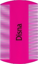 Гребінь із тонкими зубчиками, двосторонній 9.5 см, Pe-139, рожевий - Disna — фото N1