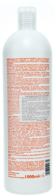 Окислювач для волосся 3% - Kallos Cosmetics Hydrogen Peroxide Emulsion — фото N7