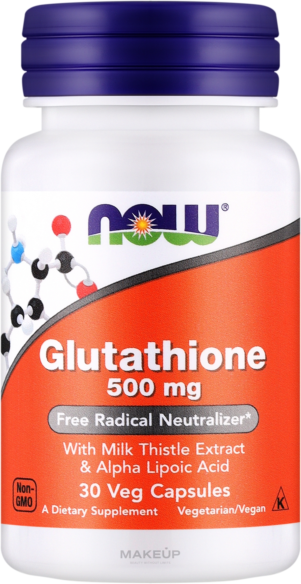 Капсулы "Глутатион", 500 мг. - Now Foods Glutathione — фото 30шт