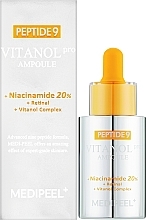 Осветляющая сыворотка с комплексом 9 пептидов и 20% ниацинамида - MEDIPEEL Peptide 9 Vitanol Ampoule Pro — фото N2