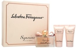 Духи, Парфюмерия, косметика Salvatore Ferragamo Signorina - Набор (edp/5ml + b/l/30ml + s/g 30ml)