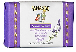 Парфумерія, косметика Мило з лавандою - L'Amande Sapone Vegetale Lavendel Bio Soap