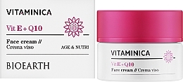 Крем для обличчя - Bioearth Vitaminica Vit E + Q10 Face Cream — фото N2