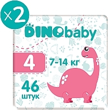 Підгузки дитячі 4 (7-14кг), 80 шт. - Dino Baby — фото N2