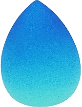 Спонж для макіяжу "Омбре крапля", блакитний - Qianlili Beauty Blender — фото N1