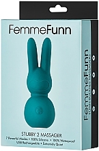 Вібратор у формі кролика, бірюзовий - Femme Funn Stubby 2 Massager — фото N3