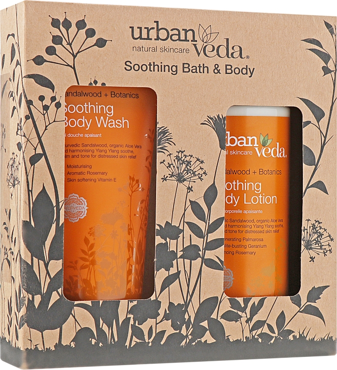 Набір - Urban Veda Botanics Soothing Bath & Body (b/wash/250ml + b/lot/200ml) — фото N1