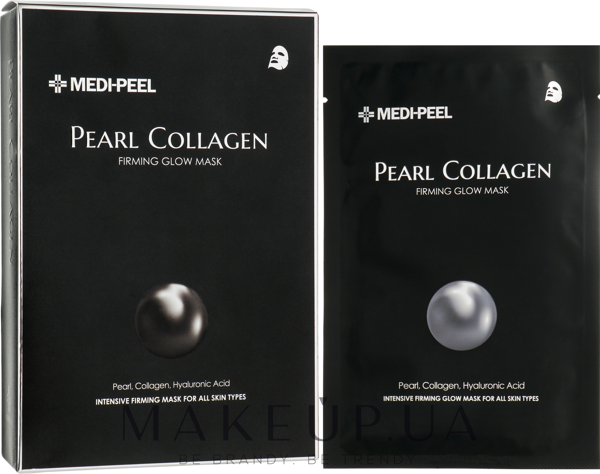 Тканевая маска с жемчужным коллагеном - Medi Peel Pearl Collagen Firming Glow Mask — фото 10x25ml