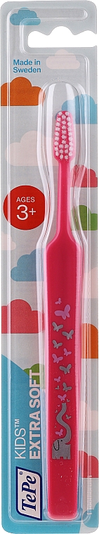 Дитяча зубна щітка від 3-х років, рожева - TePe Kids Extra Soft — фото N1