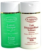 Духи, Парфюмерия, косметика Набор - Clarins Cleansing Duo For Combination And Oily Skin (milk/200ml + lot/200ml)