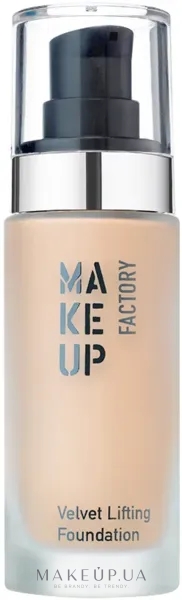 Бархатная тональная основа с эффектом лифтинга - Make Up Factory Velvet Lifting Foundation — фото 09 - Light Beige