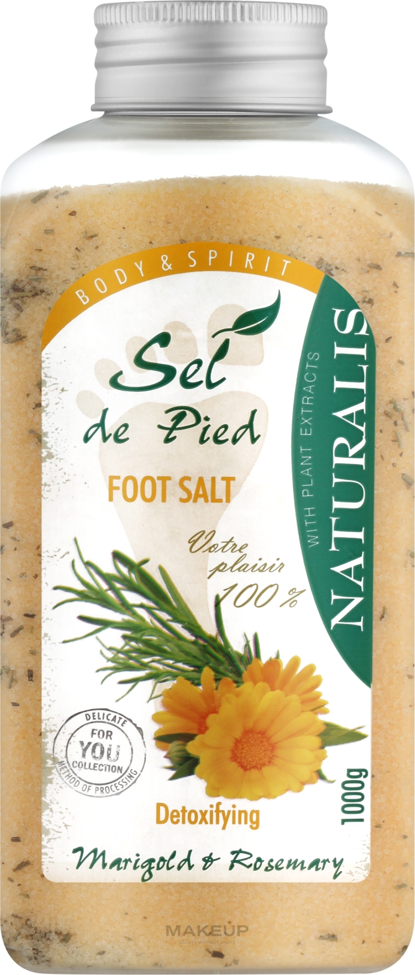 Сольова ванночка для ніг - Naturalis Sel de Pied Marigold And Rosemary Foot Salt — фото 1000g