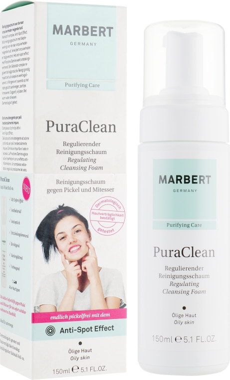 Очищувальна піна для обличчя - Marbert Pura Clean Regulating Cleansing Foam — фото N1