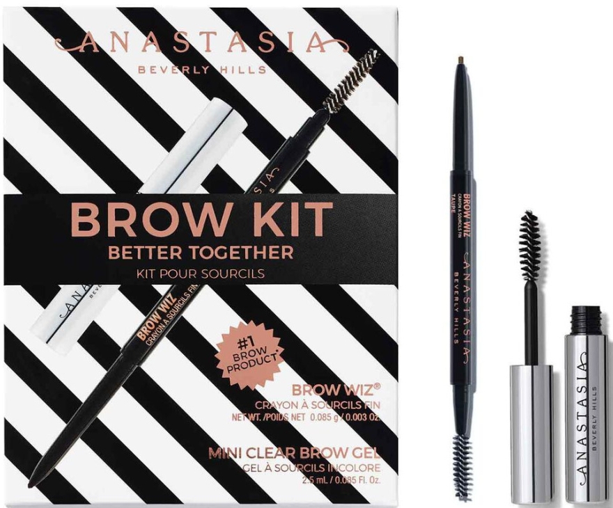 Набір - Anastasia Beverly Hills Better Together Brow Kit Medium Brown (pencil/0.08g + gel/2.5g) — фото N1