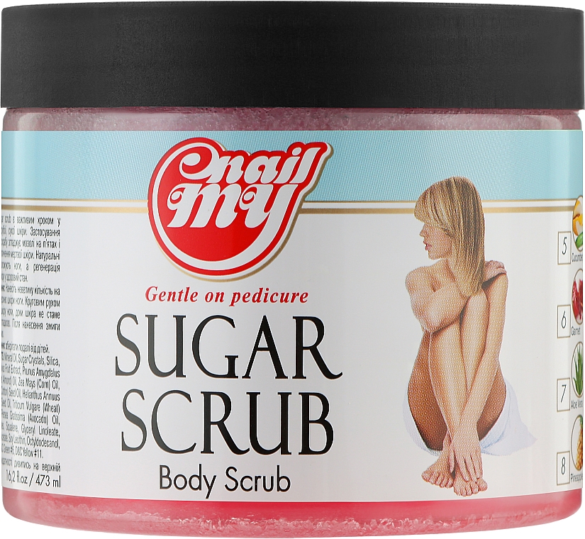 Сахарный скраб для тела "Гранат" - My Nail Sugar Scrub Body Scrub — фото N1
