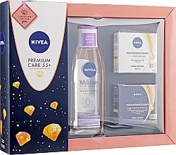 Духи, Парфюмерия, косметика Набор - NIVEA Premium Care 55+ Diamond Set (mic/water/200ml + f/cr/50ml + f/cr/50ml)