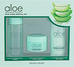 Парфумерія, косметика Набір - Holika Holika Aloe Soothing Essence Skincare Special Kit (emulsion/50ml + ton/50ml + cr/20ml)