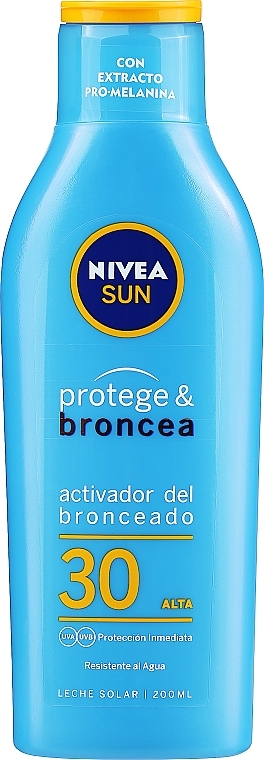 Сонцезахисне молочко "Захист і засмага" - NIVEA Sun Protect & Bronze Sun Milk SPF30 — фото N1