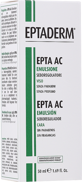 Емульсія для жирної шкіри обличчя - Eptaderm Epta AC Matifying Emulsion — фото N1