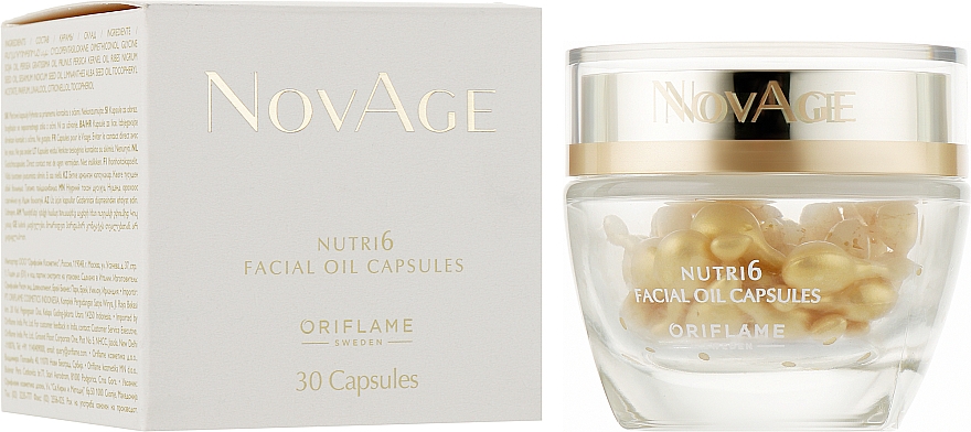 Відновлювальні капсули з концентратом олій для обличчя - Oriflame NovAge Nutri6 — фото N2