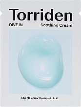 Парфумерія, косметика Заспокійливий крем з гіалуроновою кислотою для обличчя - Torriden Dive-In Soothing Cream (саше)