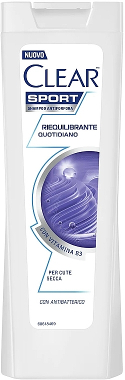 Шампунь против перхоти для сухой кожи головы - Clear Sport Riequilibrante Shampoo — фото N1