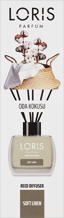 Аромадифузор "Бавовна" - Loris Parfum Soft Linen Reed Diffuser * — фото N1