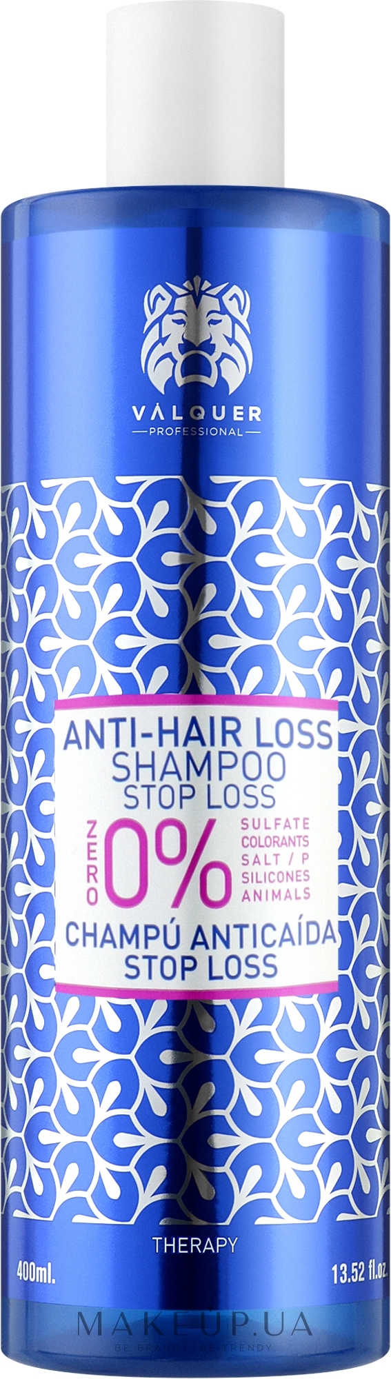 Шампунь проти випадання волосся - Valquer Anti-Hair Loss Shampoo Stop Loss — фото 400ml
