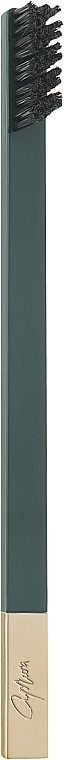 Зубна щітка мягкої жорсткості, темно-зелена матова із золотистим ковпачком - Apriori — фото N3