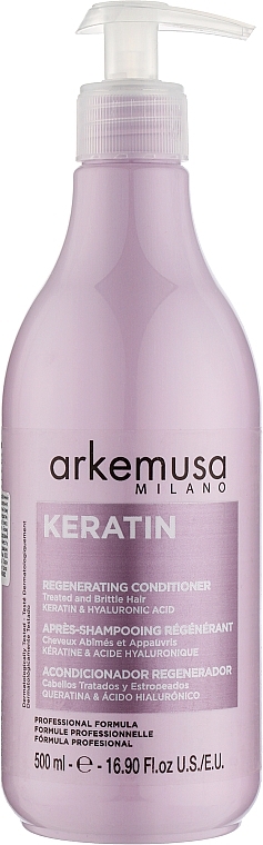Восстанавливающий кондиционер с кератином для ломких волос - Arkemusa Keratin Conditioner 