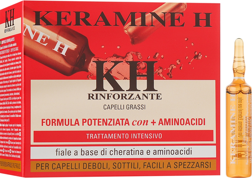 Ампулы для укрепления волос Красные - Keramine H Professional Fiale Rinforzante Fascia Rossa — фото N2