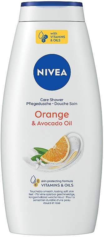 УЦЕНКА Гель-уход для душа "Апельсин и масло авокадо" - NIVEA Orange & Avocado Oil Caring Shower Cream * — фото N1