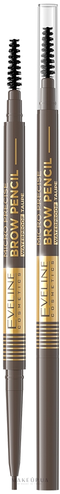 Водостійкий олівець для брів - Eveline Cosmetics Micro Precise Brow Pencil — фото 01 - Taupe