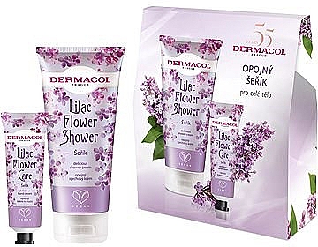 Набор - Dermacol Lilac Flower Set (h/cr/30ml + sh/cr/200ml) — фото N1