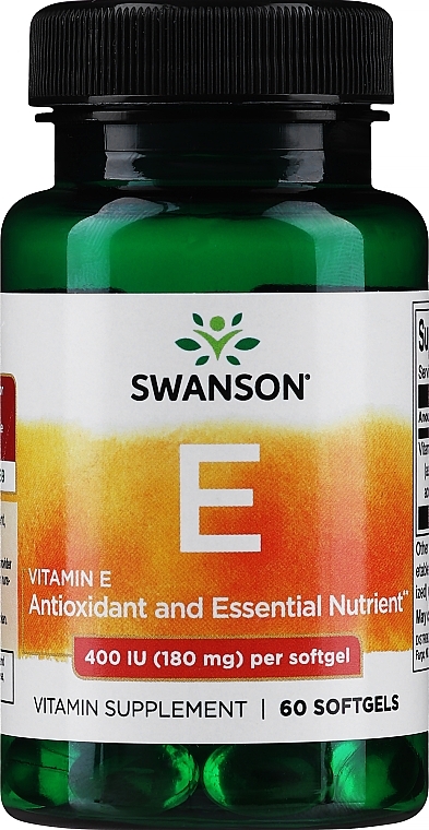Харчова добавка "Вітамін Е" - Swanson Vitamin E 400 IU — фото N1
