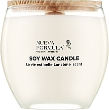 Пафюмированная свеча "La vie est bella Lancom" в стакане - Nueva Formula Soy Wax Candle — фото N1