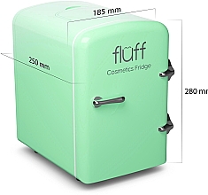 Косметический мини-холодильник, зеленый - Fluff Cosmetic Green Fridge — фото N3