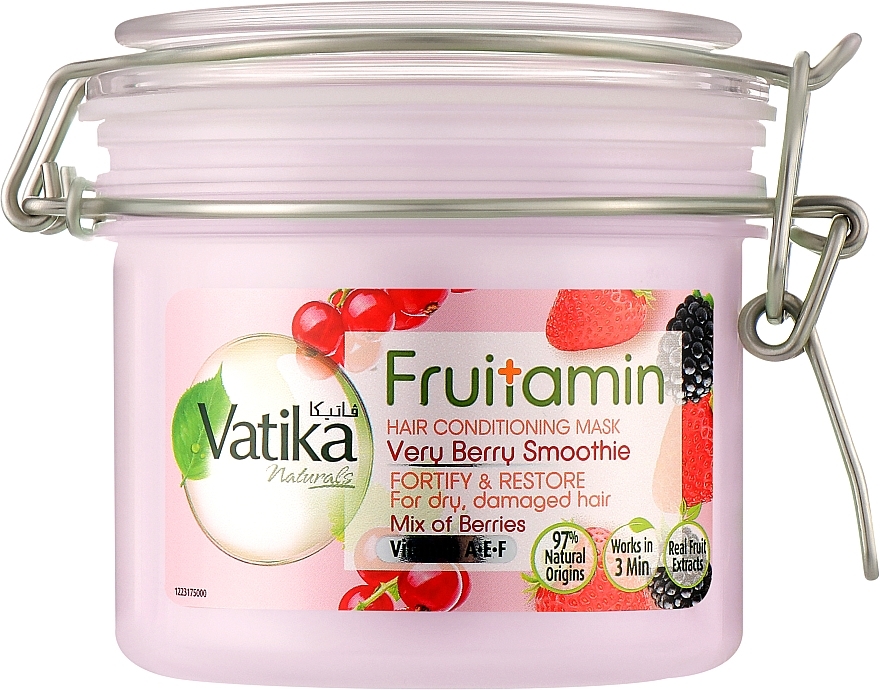 Маска для волосся "Суміш ягід" - Dabur Vatika Naturals Fruitamin Mix Of Berries Hair Conditioning Mask — фото N1
