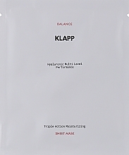 Маска для обличчя - Klapp Triple Action Moisturizing Sheet Mask — фото N2