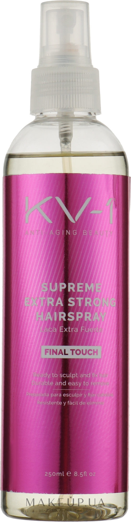 Лак для волосся екстрасильної фіксації - KV-1 Final Touch Supreme Extra Strong Hairspray — фото 250ml