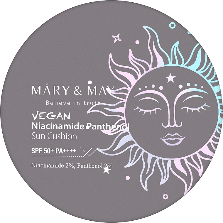 Сонцезахисний крем-кушон з пантенолом - Mary & May Niacinamide Pathenol Sun Cushion SPF 50+ PA++++