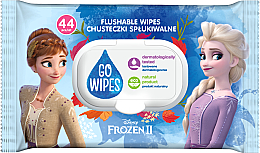 Вологі серветки 2 в 1 "Frozen", 44 шт. - Go Wipes — фото N1