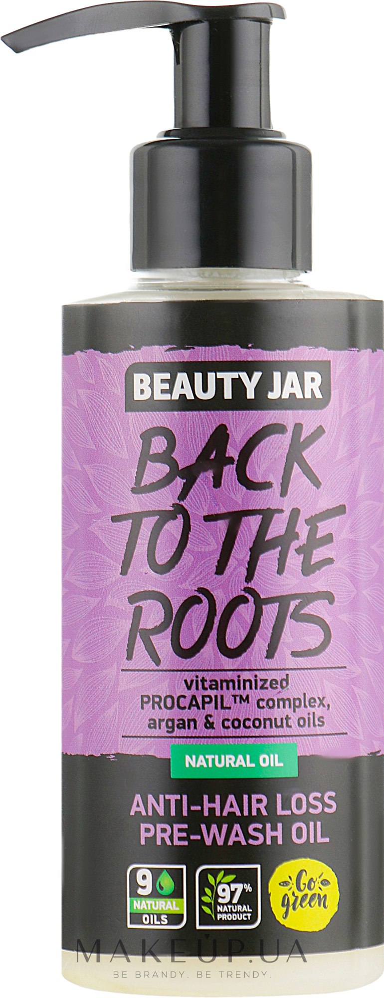 Масло против выпадения волос "Back To The Roots" - Beauty Jar Anti-Hair Loos Pre-Wash Oil — фото 150ml