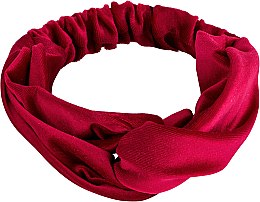 Повязка на голову, велюр переплет, красная "Velour Twist" - MAKEUP Hair Accessories — фото N1