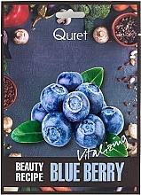 Духи, Парфюмерия, косметика Тканевая маска с экстрактом черники - Quret Beauty Recipe Mask Blue Berry Vitalizing