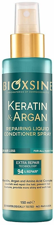Кондиціонер-спрей для волосся - Biota Bioxsine Keratin & Argan Repairing Conditioner Spray — фото N1