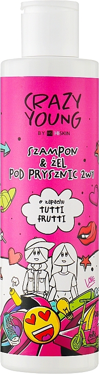 Шампунь-гель для душа 2 в 1 - HiSkin Crazy Young Tutti Frutti Shampoo & Shower Gel — фото N1